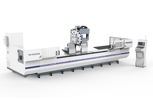 普拉迪数控机床双主轴两倍效率立式型材加工中心PIS